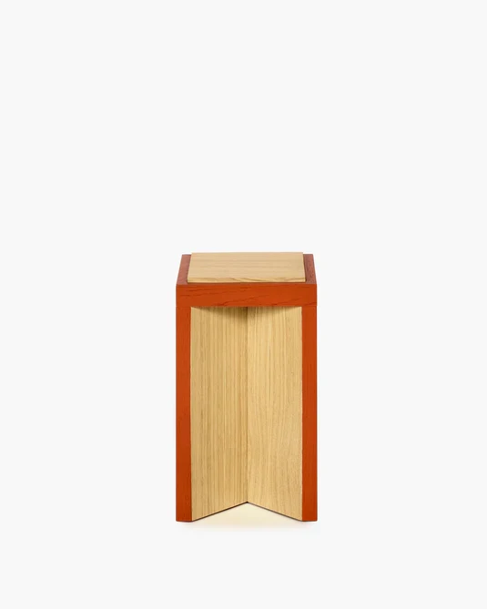 Table d'appoint chêne creme Kubé 4