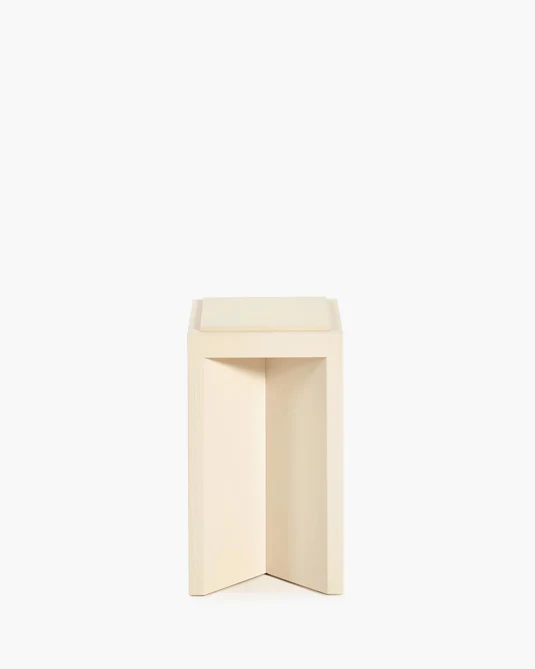 Table d'appoint chêne creme Kubé 4