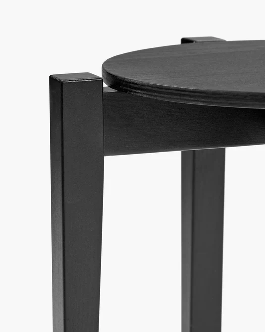Tabouret hêtre noir Eloïs