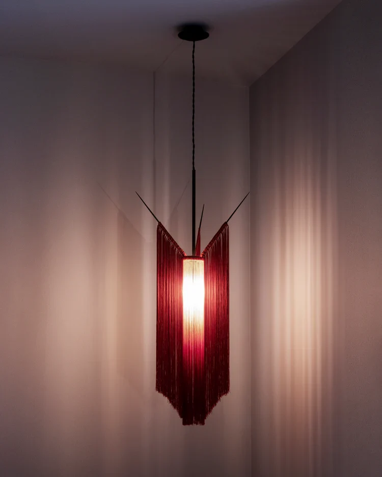 Suspension rouge/crème Chan 1