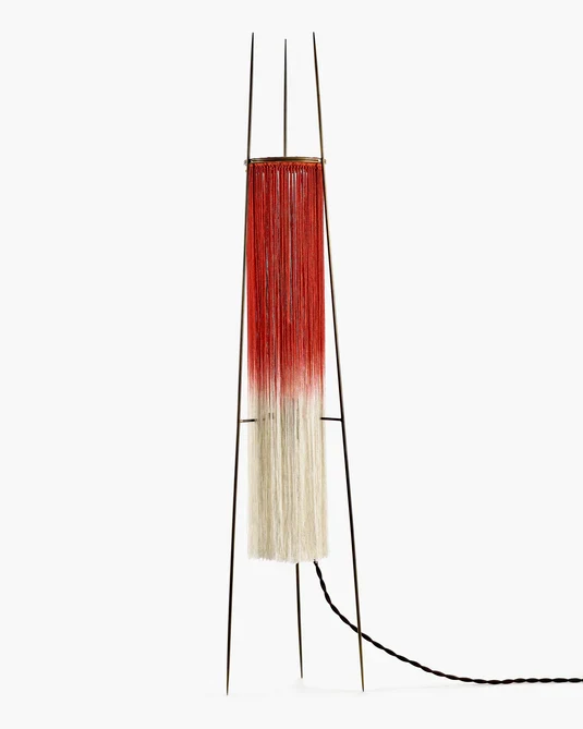Lampe de table rouge/crème Kiki
