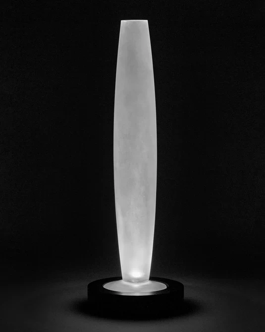 Vase/lampe de table noir/blanc Lys 3