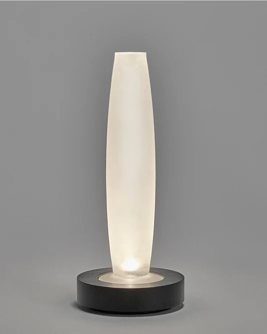 Vase/lampe de table noir/blanc Lys 2