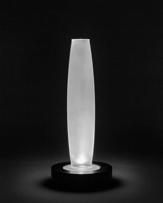 Vase/lampe de table noir/blanc Lys 2