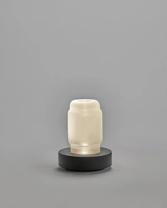 Vase/lampe de table noir blanche Luce