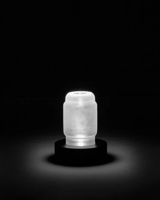 Vase/lampe de table noir blanche Luce