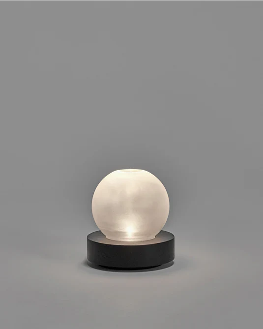 Vase/lampe de table noir blanche Lara