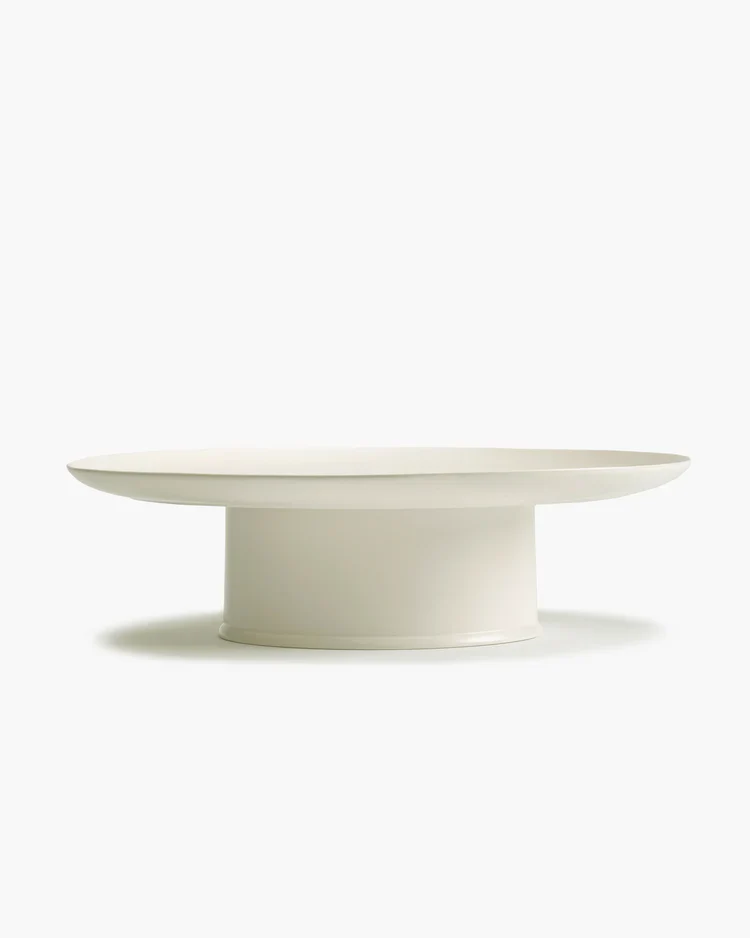 Présentoir à gâteau blanc cassé Ra