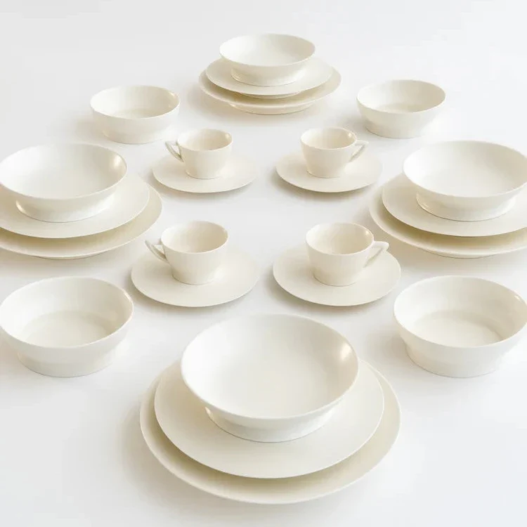 Service complet 24 pièces blanc cassé Ra