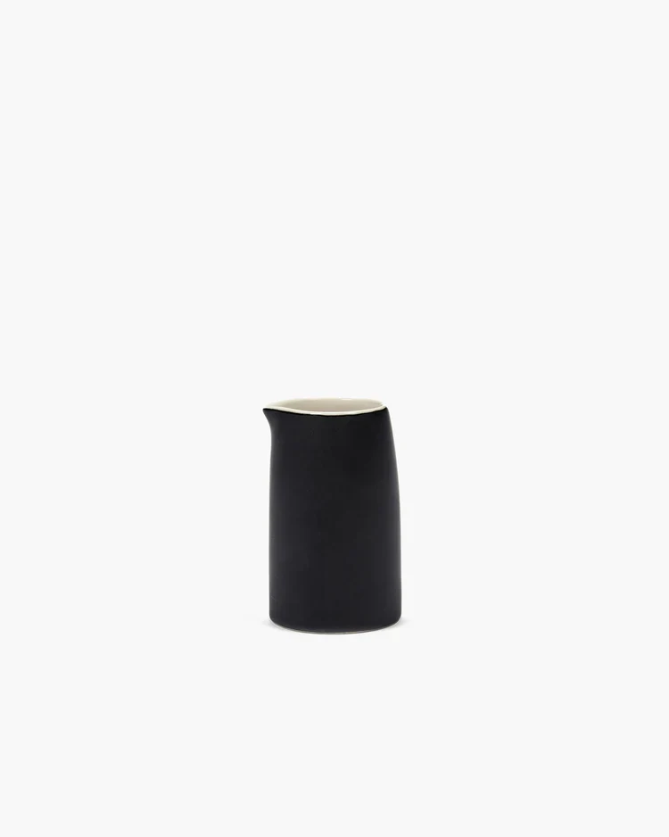 Pot à lait/crémier noir/blanc cassé Ra