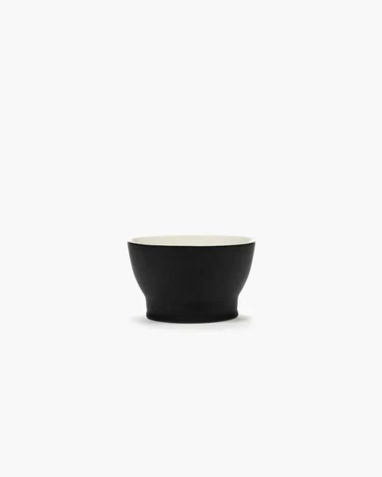 Tasse sans anse noir/blanc cassé Ra