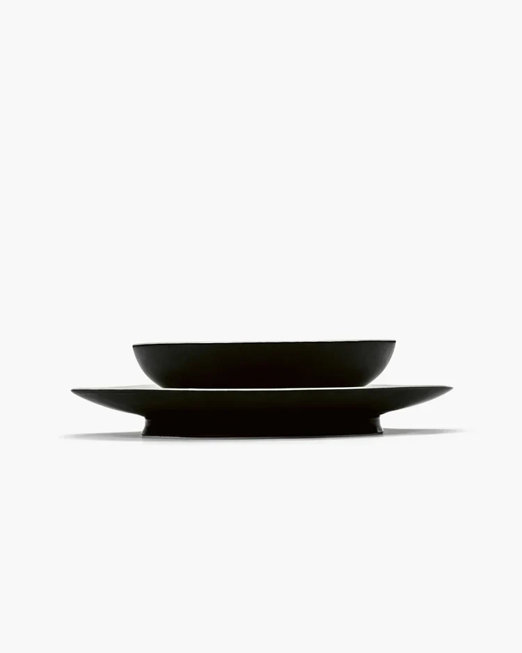 Bol à soupe noir/blanc cassé Ra