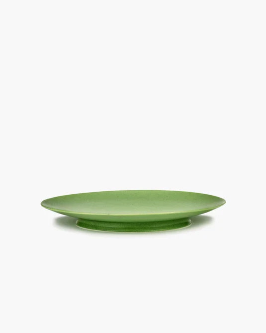Assiette à dîner verte Ra