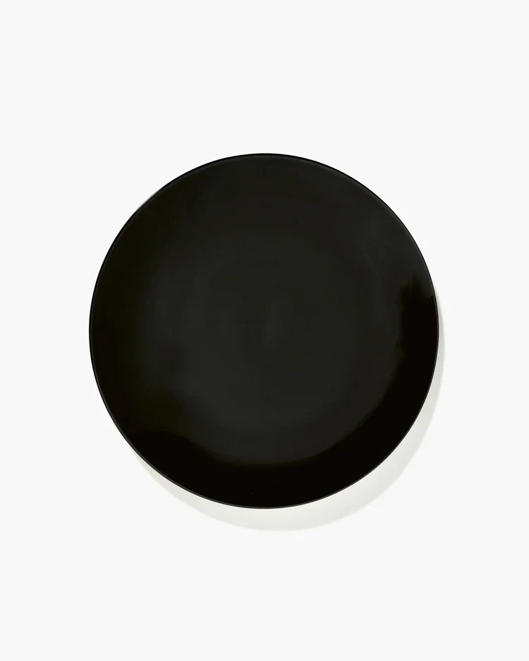 Assiette à entrée noir Dé