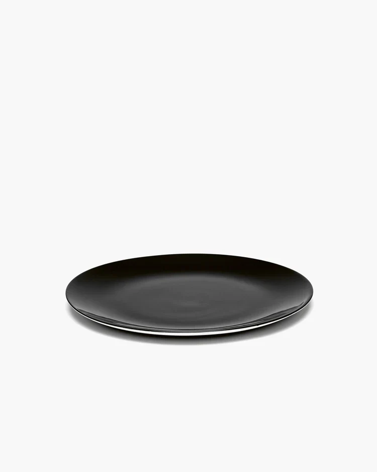 Assiette à entrée noir Dé