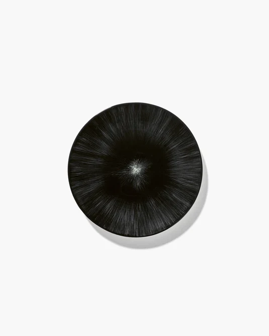 Assiette à petit-déjeuner blanc/noir variation 6 Dé