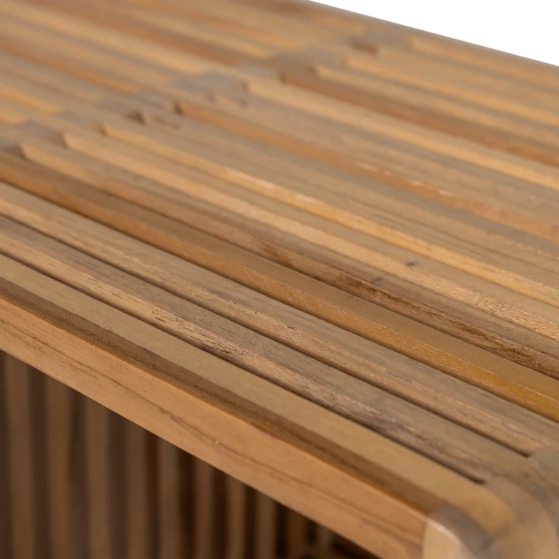 Jasmijn bijzettafel recycled teak naturel - set van 2