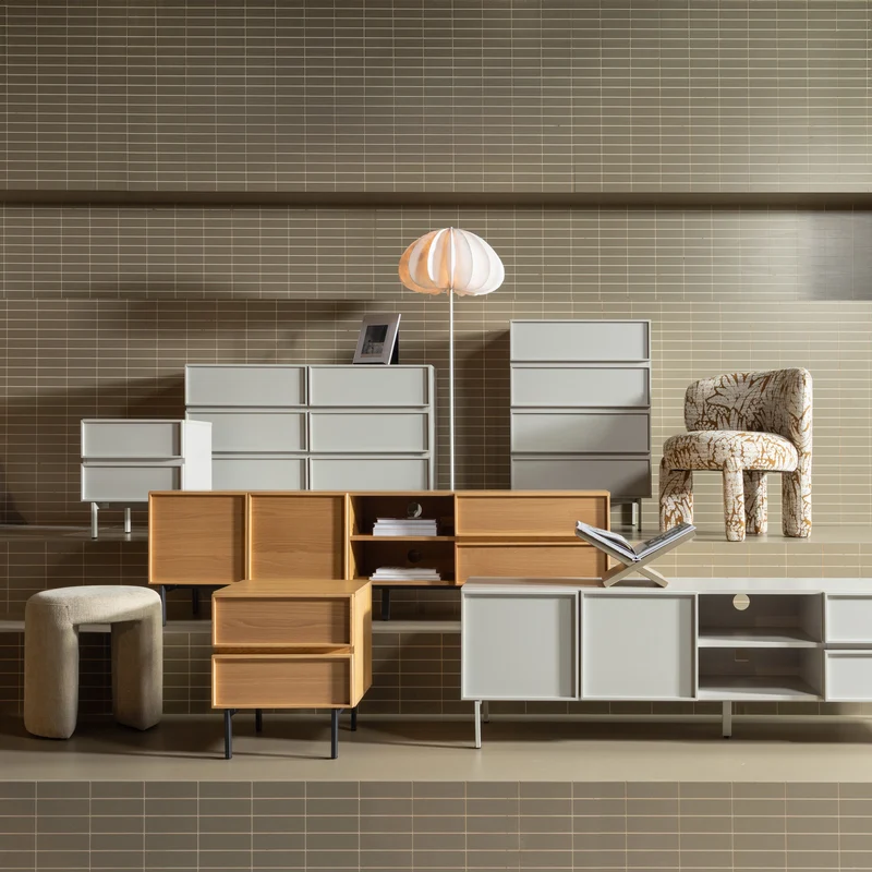 Tours ladekast 6 lades melamine/MDF zand