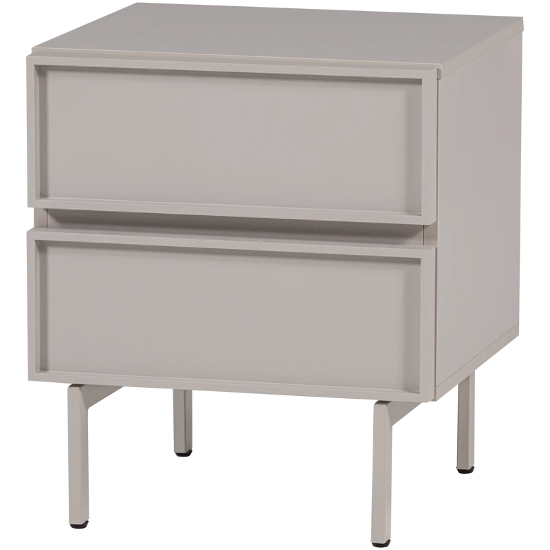 Tours ladekast/nachtkastje 2 lades melamine/MDF zand