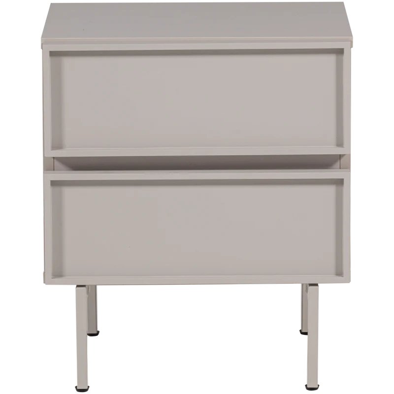 Tours ladekast/nachtkastje 2 lades melamine/MDF zand
