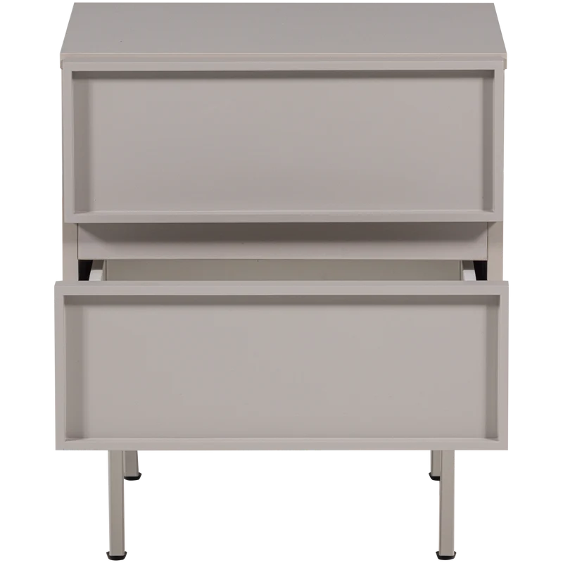 Tours ladekast/nachtkastje 2 lades melamine/MDF zand
