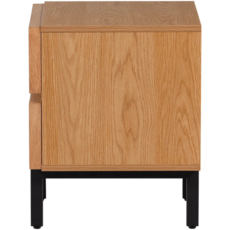 Tours ladekast/nachtkastje 2 lades melamine/MDF naturel