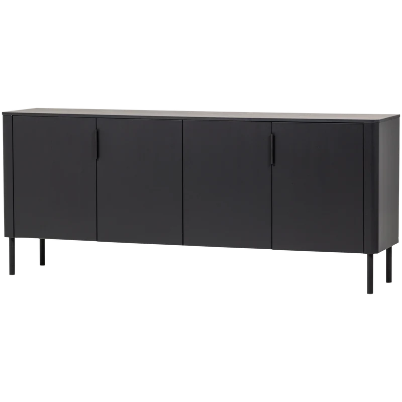 Gunnar dressoir 200 cm grenen matzwart