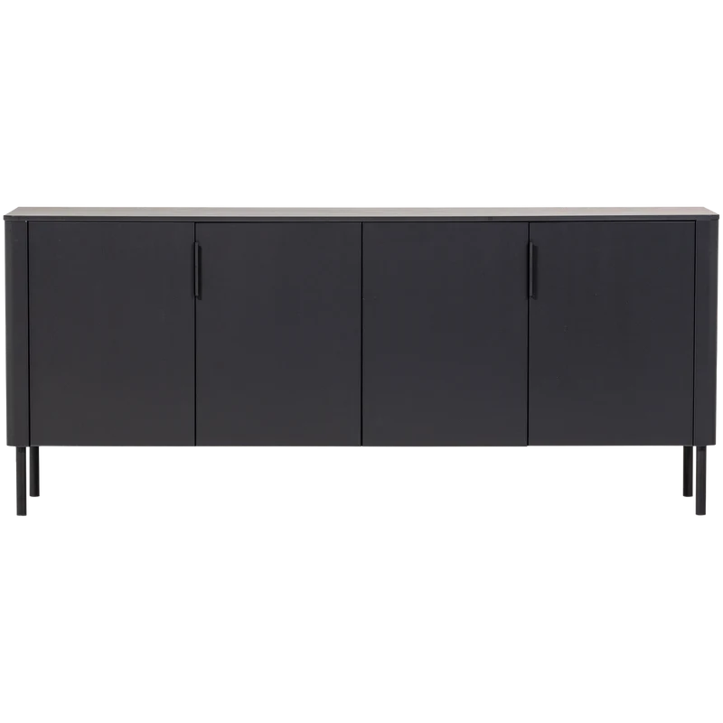 Gunnar dressoir 200 cm grenen matzwart
