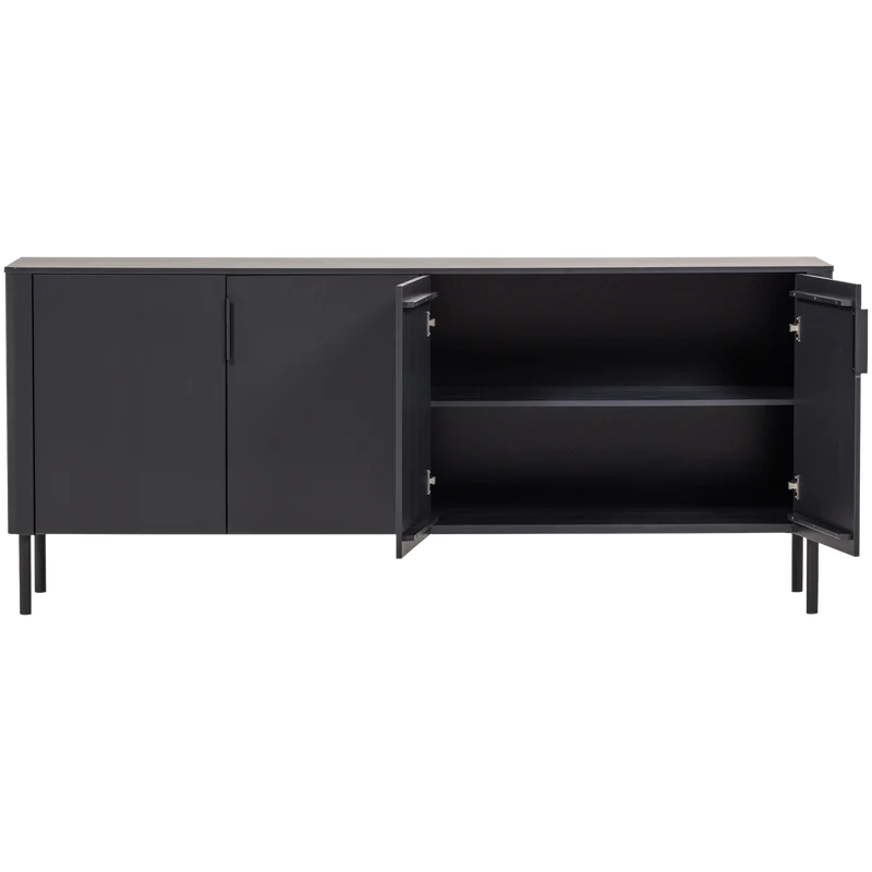 Gunnar dressoir 200 cm grenen matzwart