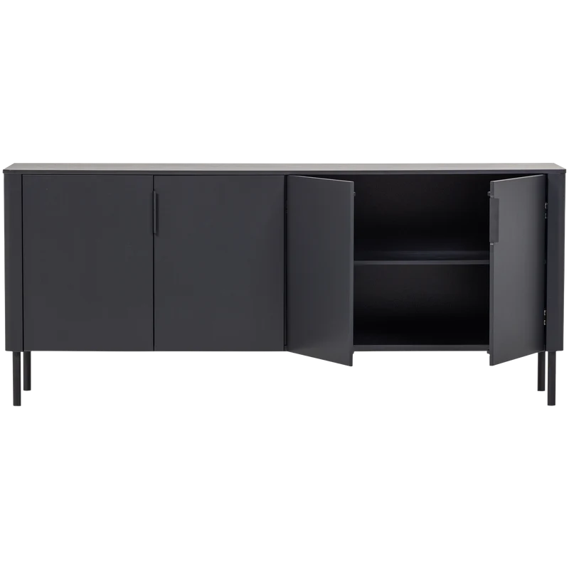 Gunnar dressoir 200 cm grenen matzwart