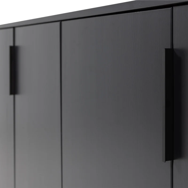 Gunnar dressoir 200 cm grenen matzwart