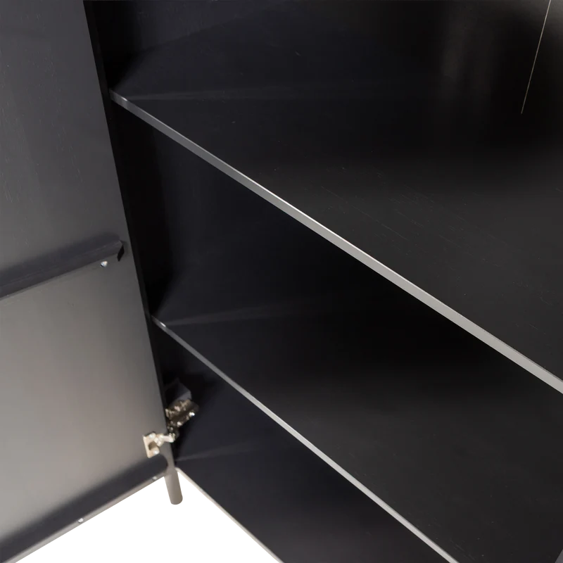 Gunnar dressoir 200 cm grenen matzwart