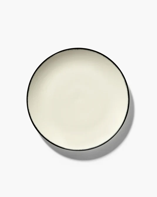 Assiette à entrée blanc/noir variation 1 Dé