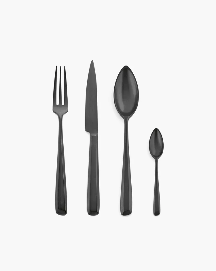 Set de 24 couverts Zoë Noir