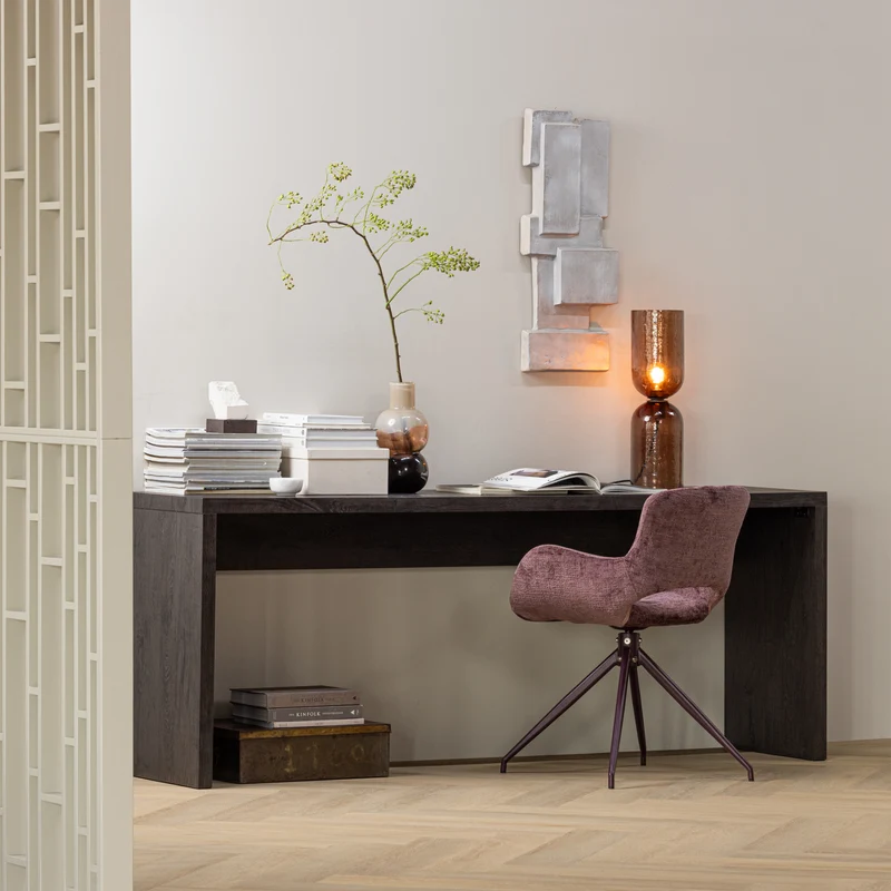 Maan sidetable MDF donkerbruin