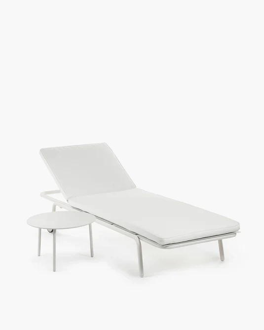 Coussin pour transat d'extérieur August Blanc