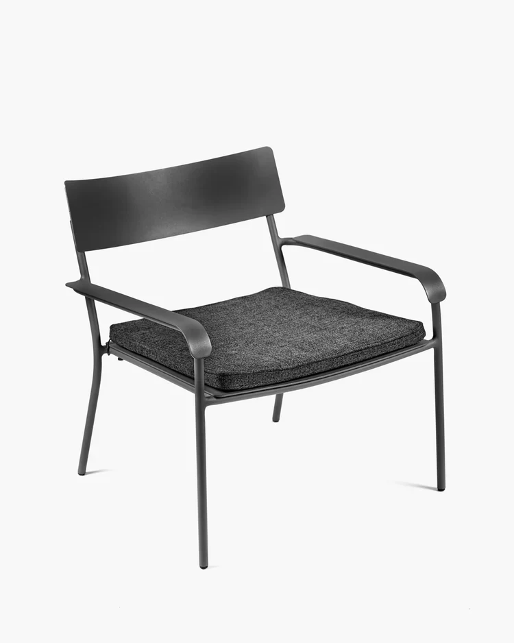 Coussin pour chaise lounge d'extérieur August Noir