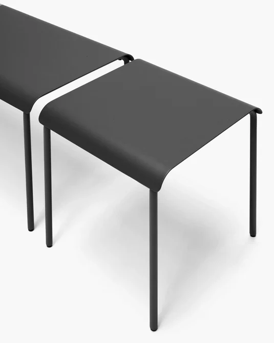 Banc d'extérieur August Noir
