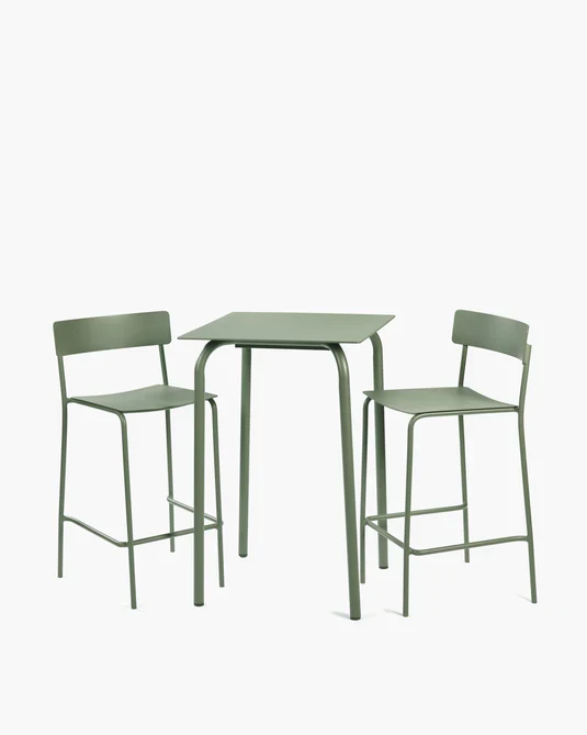 Table à manger haute d'extérieur August Vert