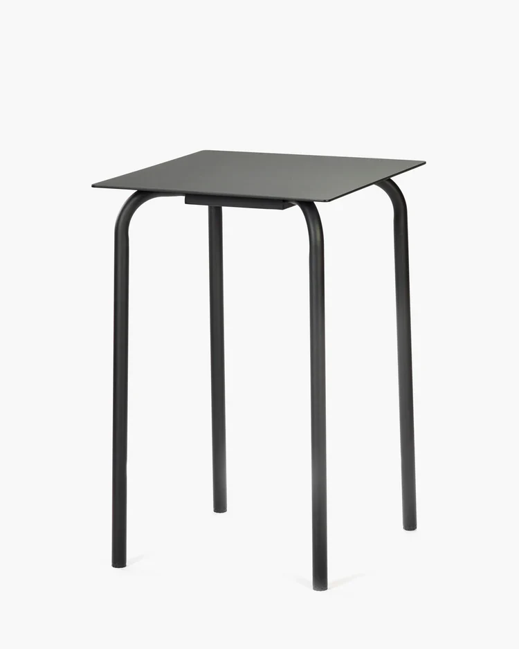 Table à manger haute d'extérieur August Noir