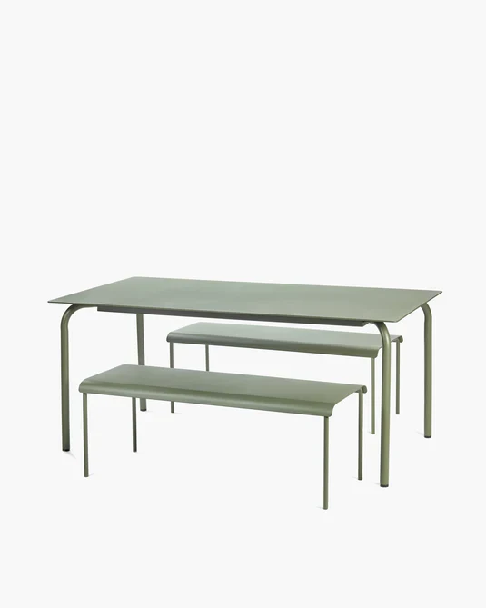 Table à manger d'extérieur S August Vert