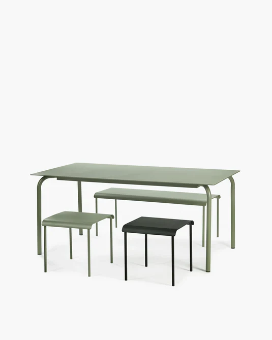 Table à manger d'extérieur S August Vert