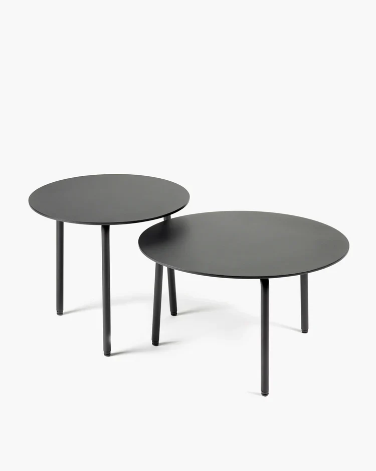 Table d'appoint d'extérieur S August Noir