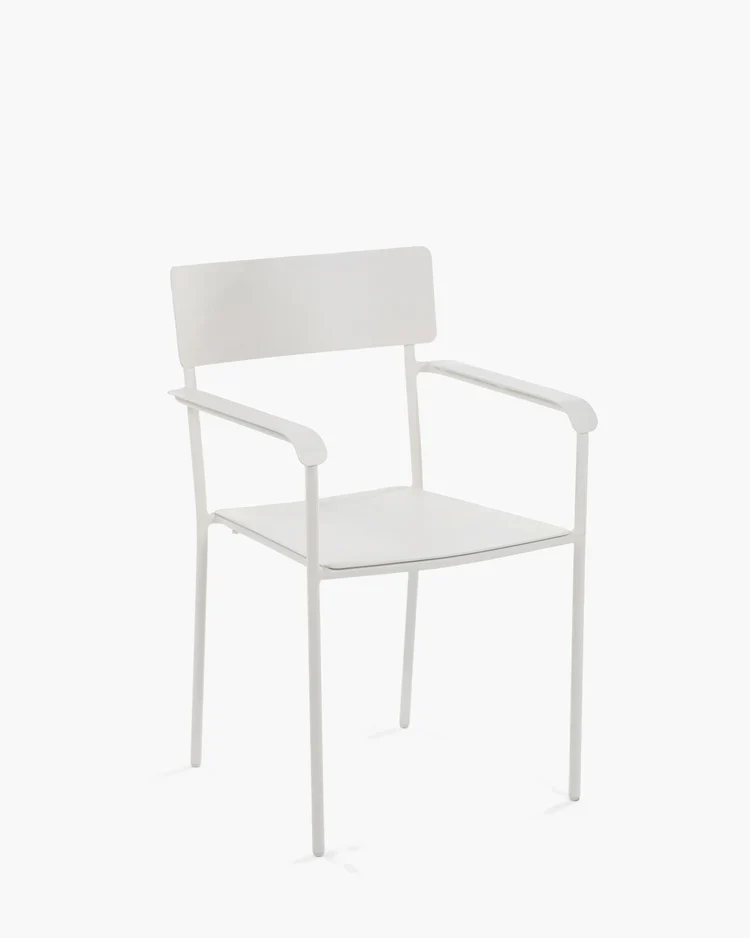 Chaise d'extérieur avec accoudoir S August Sable