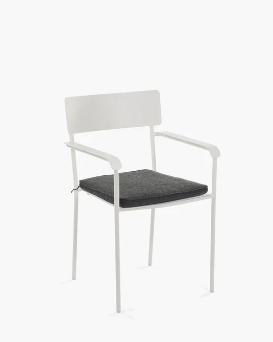 Chaise d'extérieur avec accoudoir S August Sable