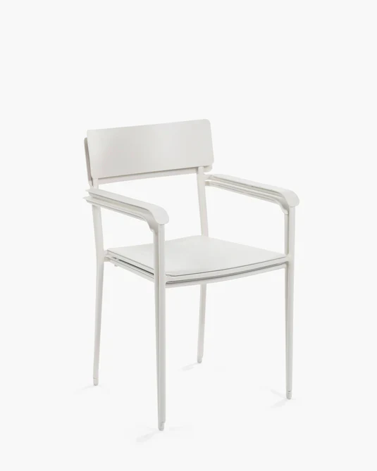 Chaise d'extérieur avec accoudoir S August Sable