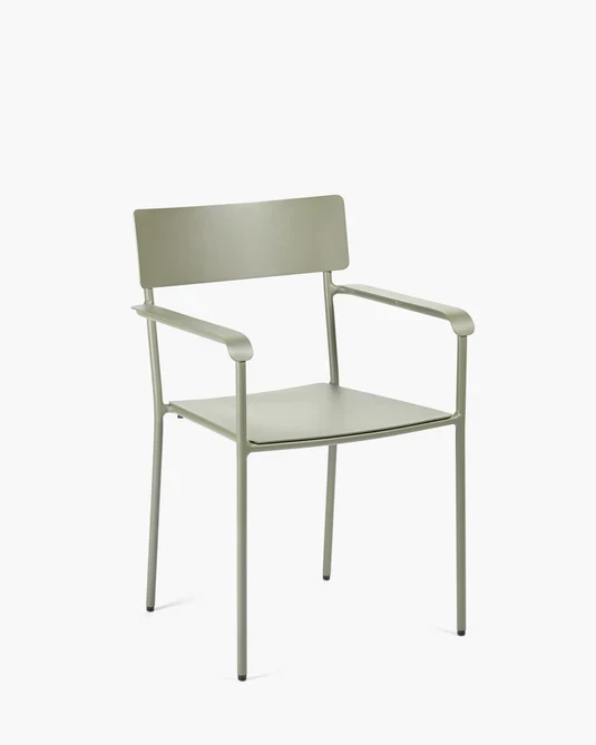 Chaise d'extérieur avec accoudoir S August Vert