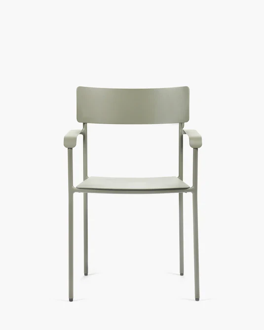 Chaise d'extérieur avec accoudoir S August Vert
