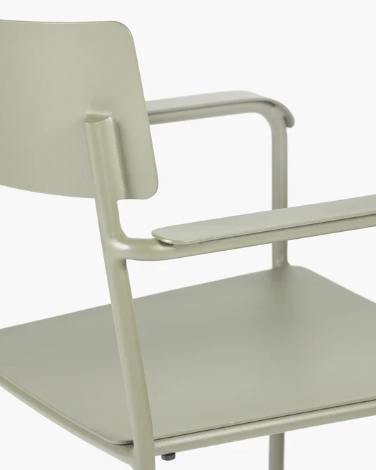 Chaise d'extérieur avec accoudoir S August Vert