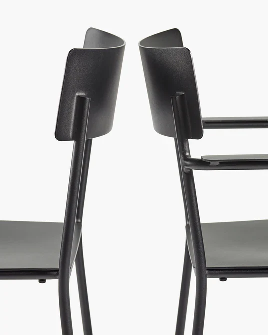 Chaise d'extérieur S August Noir